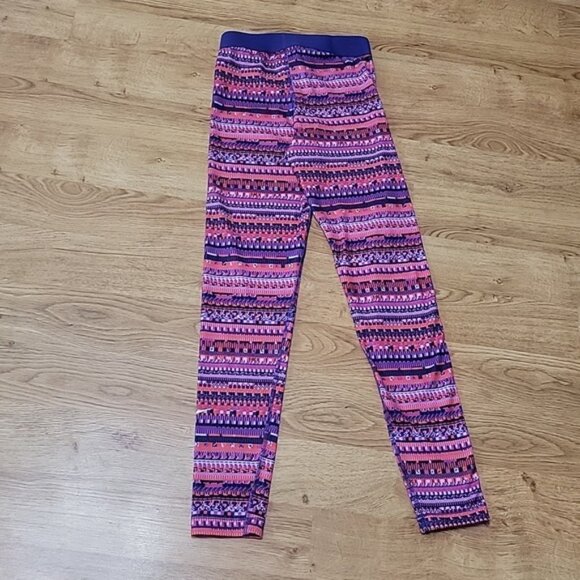 Nike Pro Pink and Purple Patterned Leggings Size S - Picture 5 of 6